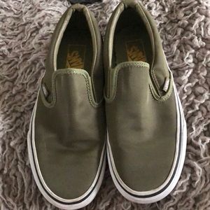 Vans army green sneakers 8